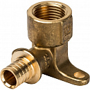 Купить Угольник настенный с креплением 20xRp 3/4" для труб из сшитого полиэтилена аксиальный STOUT